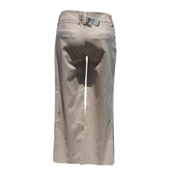 Cache Linen Blend Multi Color Bead Trim Crop Gaucho Pant Stretch New $98 NWT - Picture 7 of 7